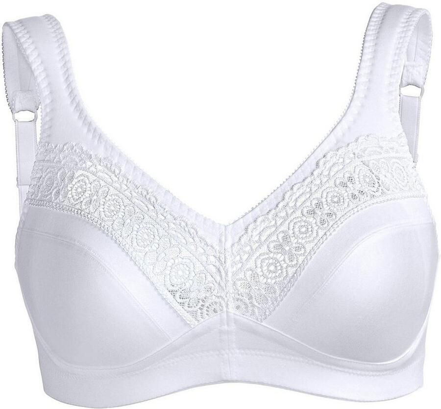 Swegmark niet-voorgevormde bh zonder beugel Cotton Stars wit - Foto 3