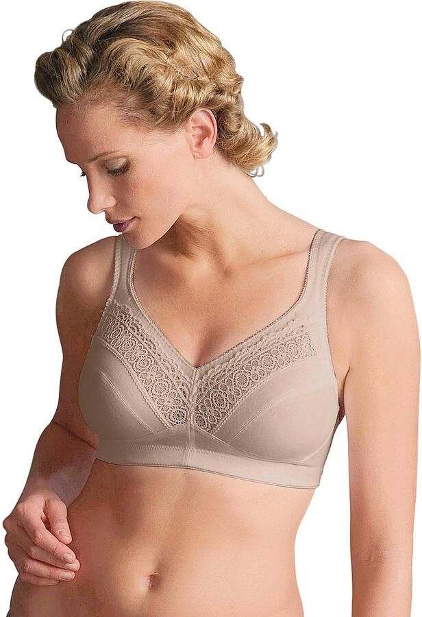 Swegmark niet-voorgevormde bh zonder beugel Cotton Stars beige - Foto 6