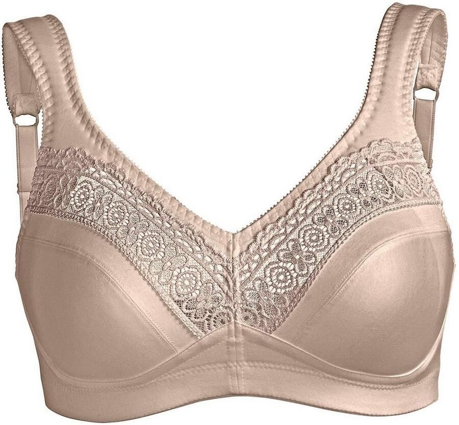 Swegmark niet-voorgevormde bh zonder beugel Cotton Stars beige - Foto 5