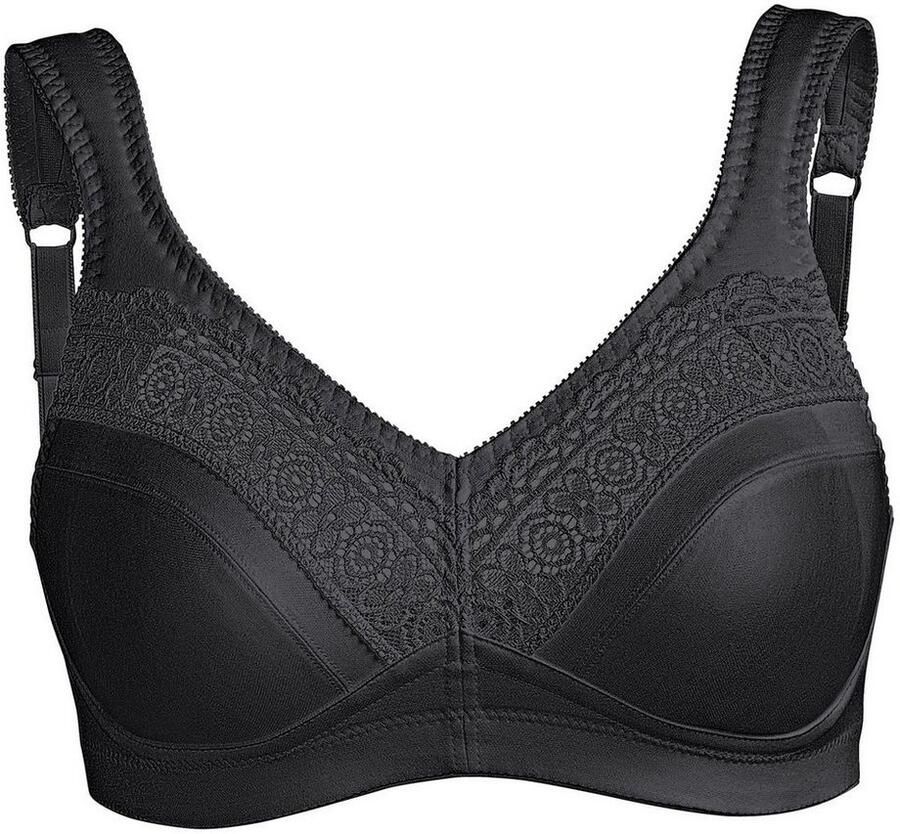 Swegmark niet-voorgevormde bh zonder beugel Cotton Stars zwart - Foto 4