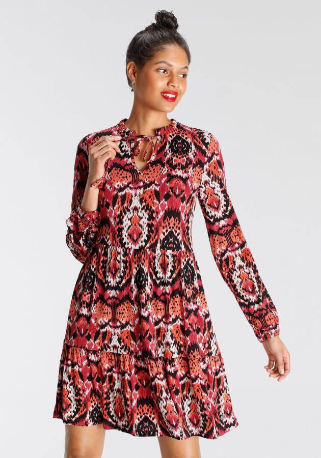 Tamaris Mini-jurk in een look met patroon