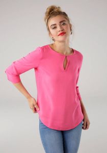 Tamaris Shirtblouse met split nieuwe collectie