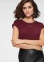 Tamaris T-shirt Korte mouwen regular fit effen met ronde hals - Thumbnail 1