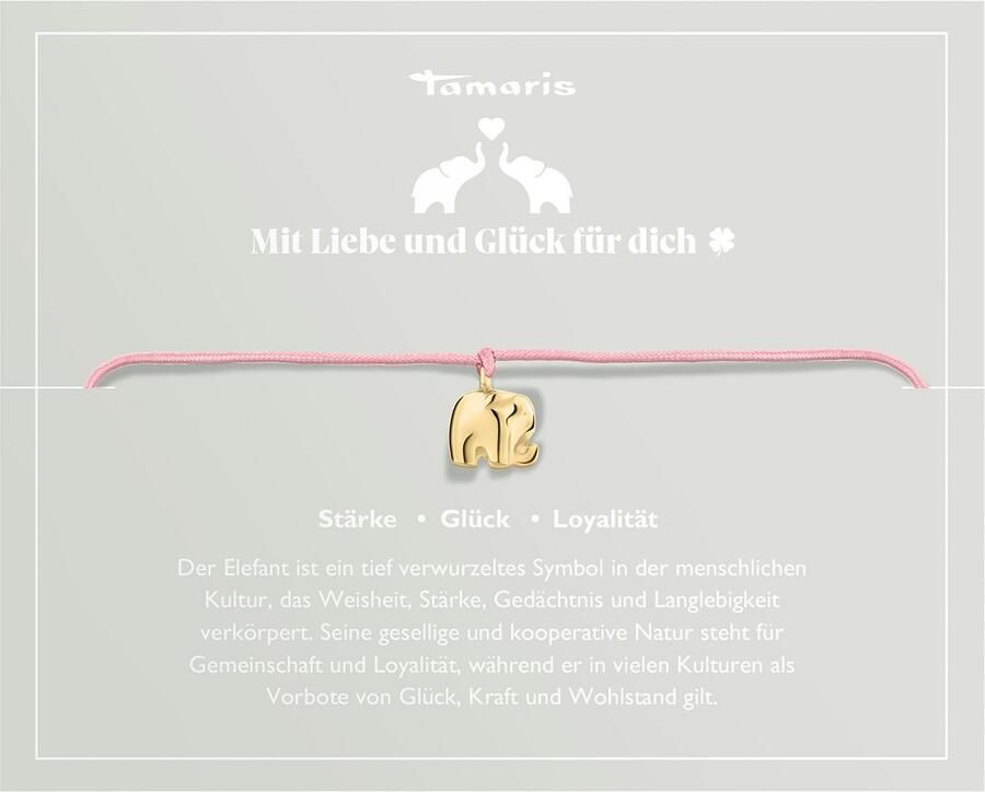 Tamaris Armband Sieraad Geschenk Roestvrijstalen Textiel Armband Little Elephant - Foto 2