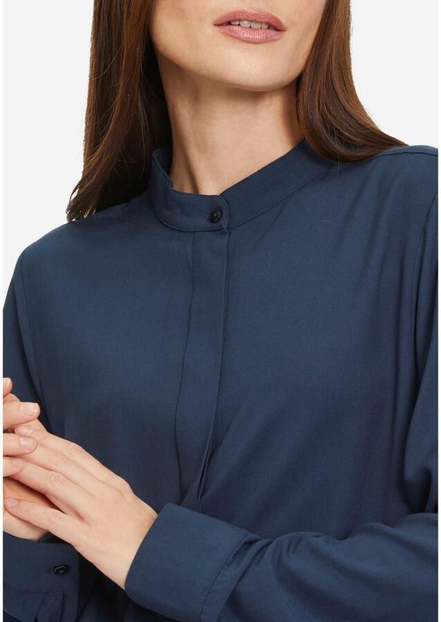 Tamaris Blouse met lange mouwen met lichte staande kraag - Foto 2