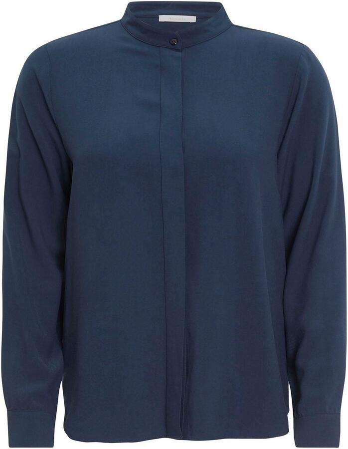 Tamaris Blouse met lange mouwen met lichte staande kraag