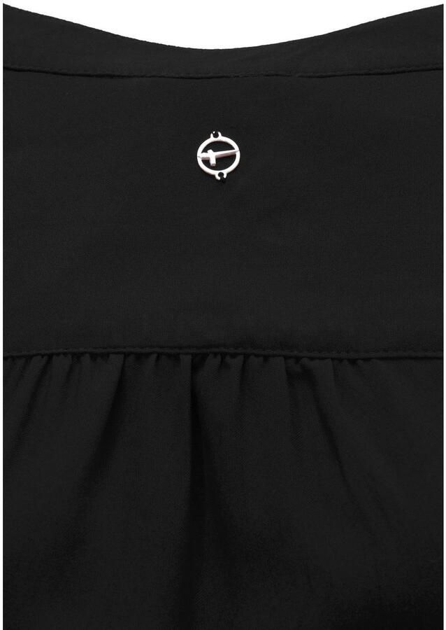 Tamaris Blouse zonder sluiting met opgerolde mouwen en zakken - Foto 2