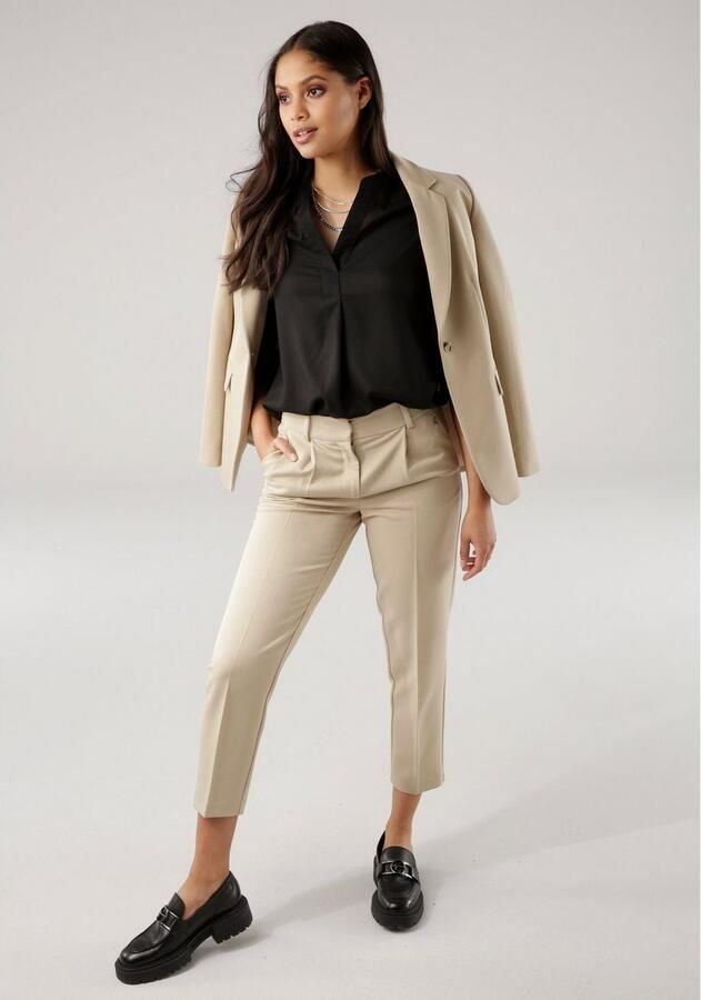 Tamaris Blouse zonder sluiting met opgerolde mouwen en zakken - Foto 6