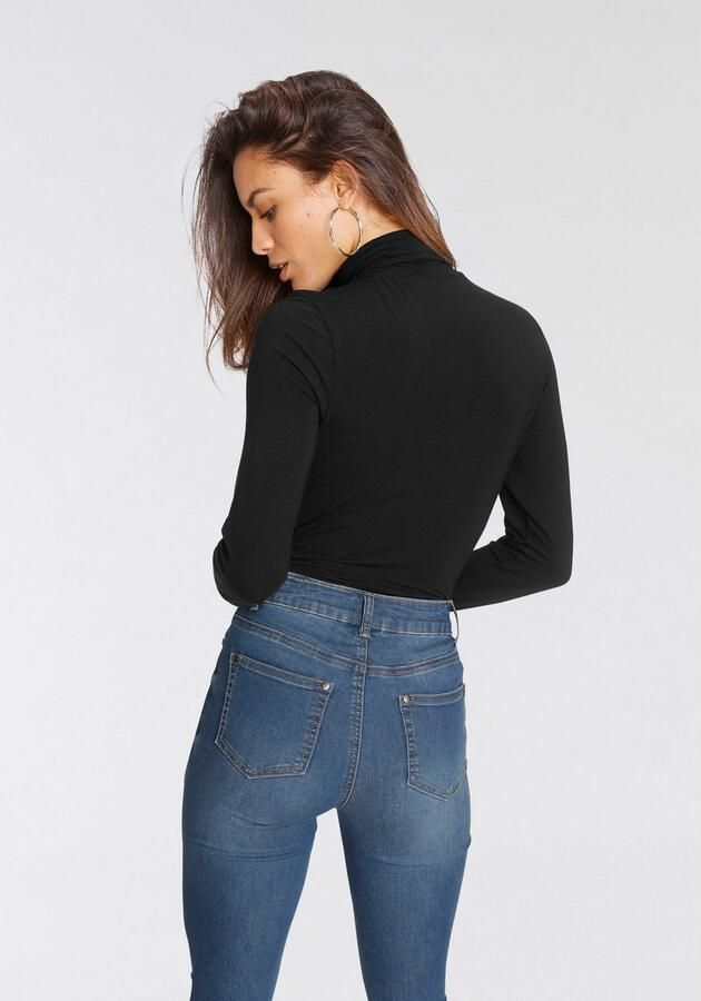 Tamaris Colshirt Lange mouw Basic van elastisch materiaal - Foto 3