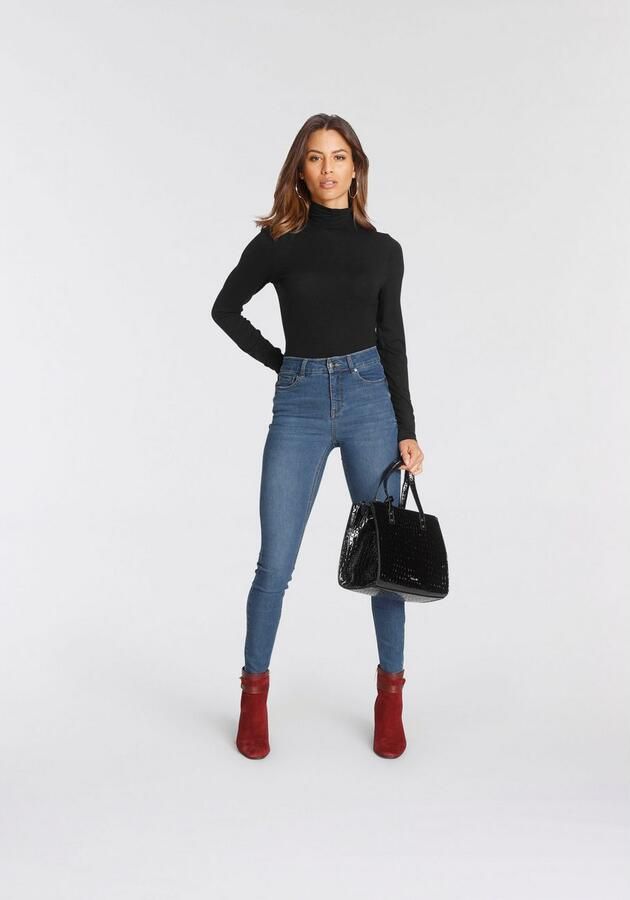 Tamaris Colshirt Lange mouw Basic van elastisch materiaal - Foto 5