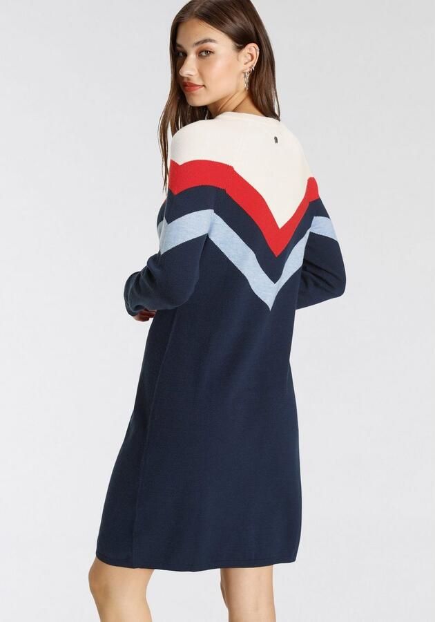 Tamaris Gebreide jurk casual look met ronde halslijn - Foto 3