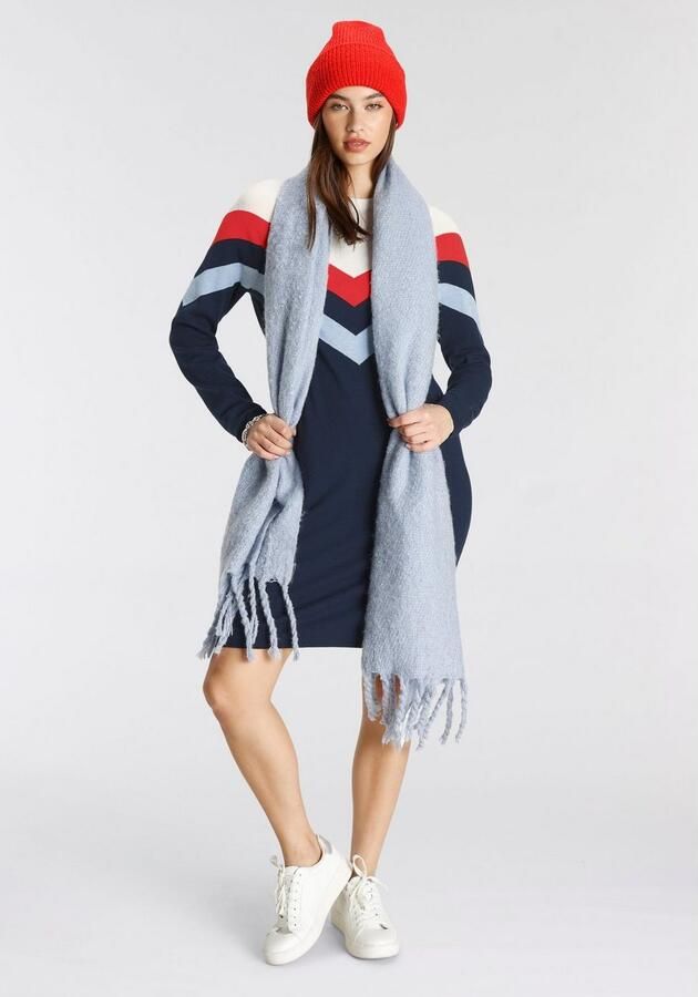 Tamaris Gebreide jurk casual look met ronde halslijn - Foto 4