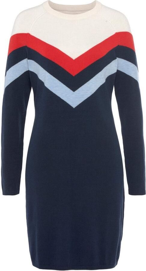 Tamaris Gebreide jurk casual look met ronde halslijn - Foto 6