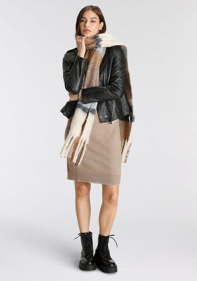 Tamaris Gebreide jurk Mini-lengte met ajourbreipatroon van Viscosemix - Foto 4