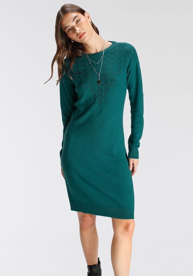 Tamaris Gebreide jurk Mini-lengte modieus ajourbreisel - Foto 7