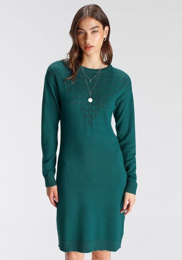 Tamaris Gebreide jurk Mini-lengte modieus ajourbreisel - Foto 3