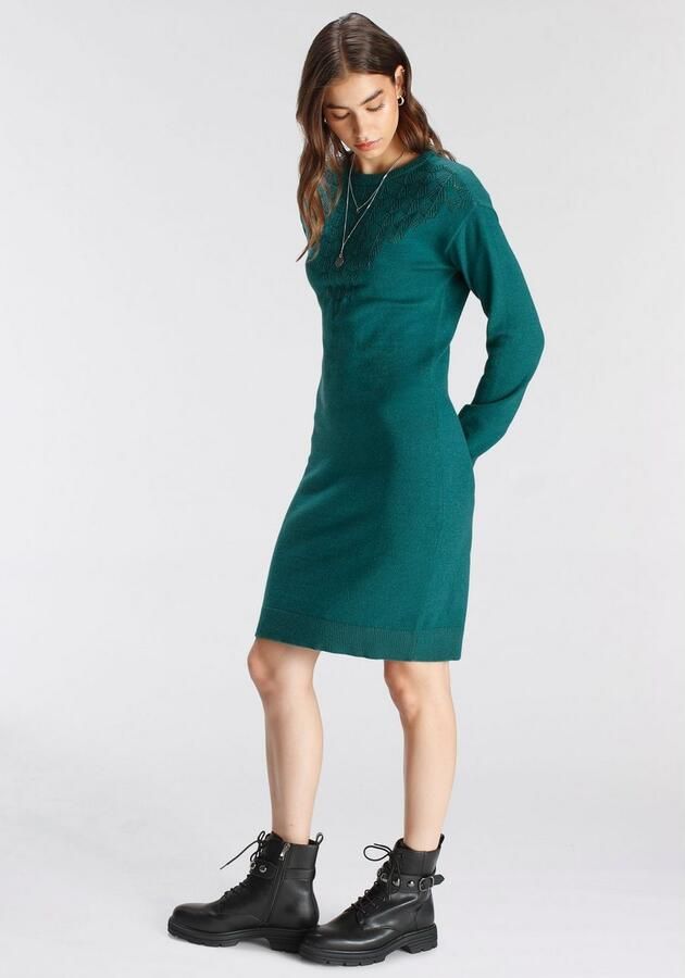 Tamaris Gebreide jurk Mini-lengte modieus ajourbreisel - Foto 5