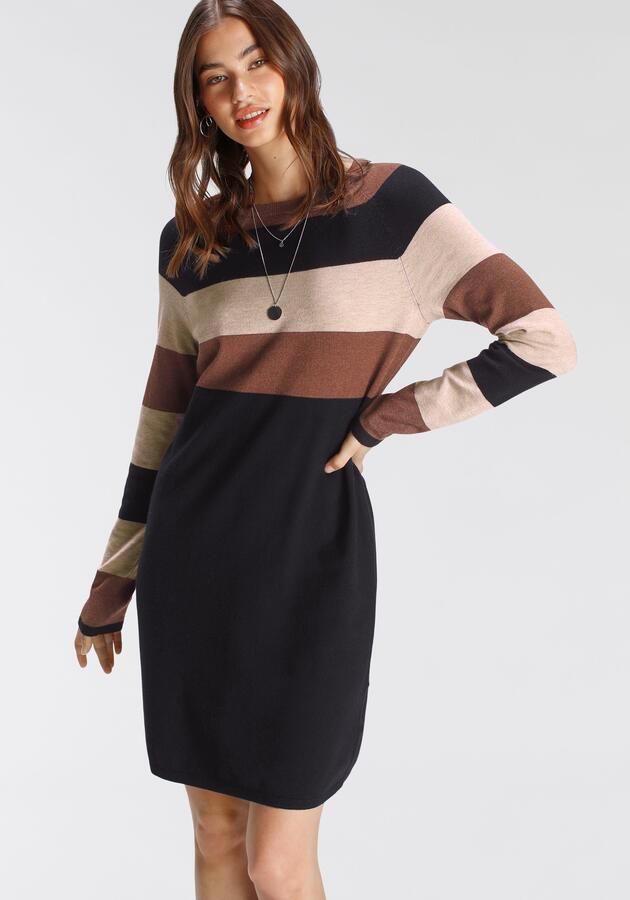 Tamaris Gebreide jurk nonchalante look in streepdesign - Foto 7