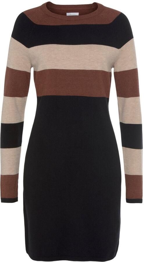 Tamaris Gebreide jurk nonchalante look in streepdesign - Foto 6