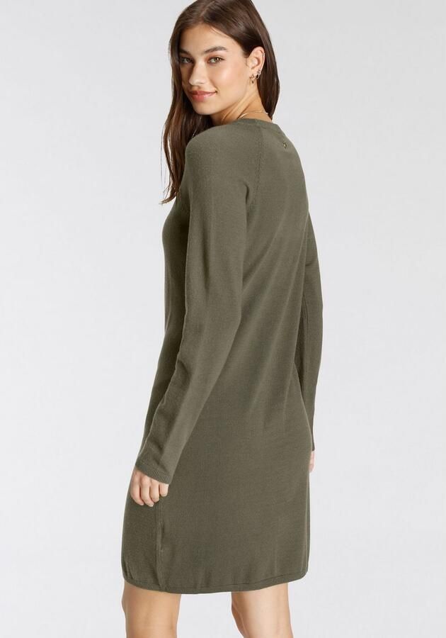 Tamaris Gebreide jurk nonchalante mini-jurk van viscosemix - Foto 3