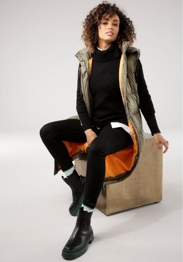 Tamaris Gewatteerde jas met afneembare mouwen en capuchon ook draagbaar als vest - Foto 4