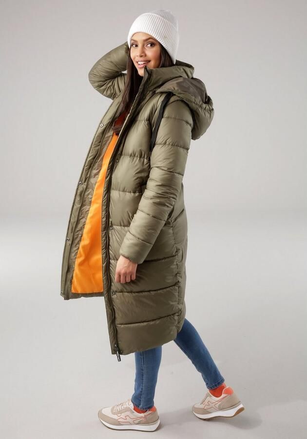 Tamaris Gewatteerde jas met afneembare mouwen en capuchon ook draagbaar als vest - Foto 8