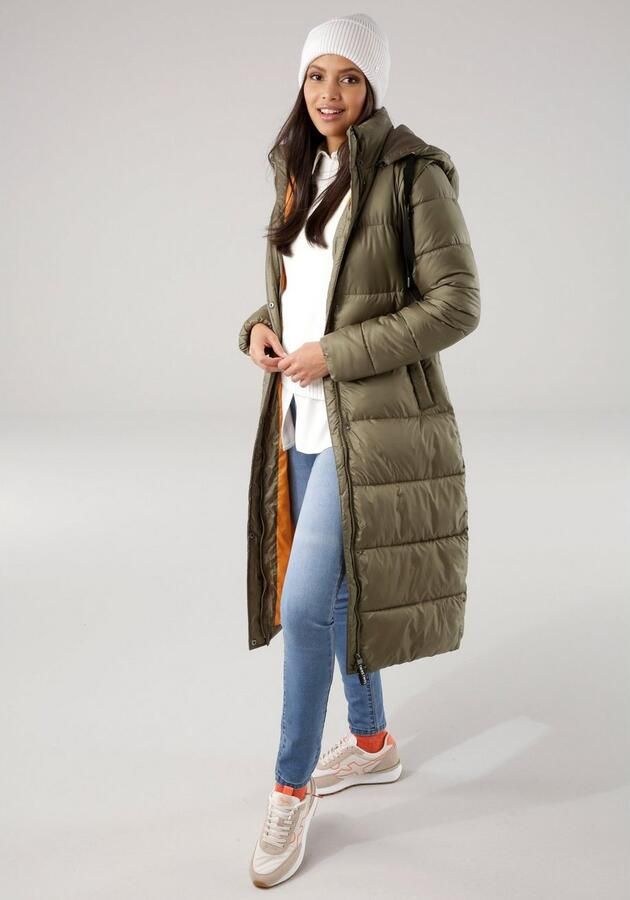 Tamaris Gewatteerde jas met afneembare mouwen en capuchon ook draagbaar als vest - Foto 10