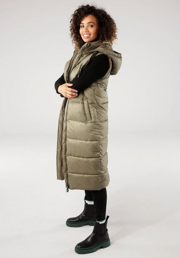 Tamaris Gewatteerde jas met afneembare mouwen en capuchon ook draagbaar als vest - Foto 12