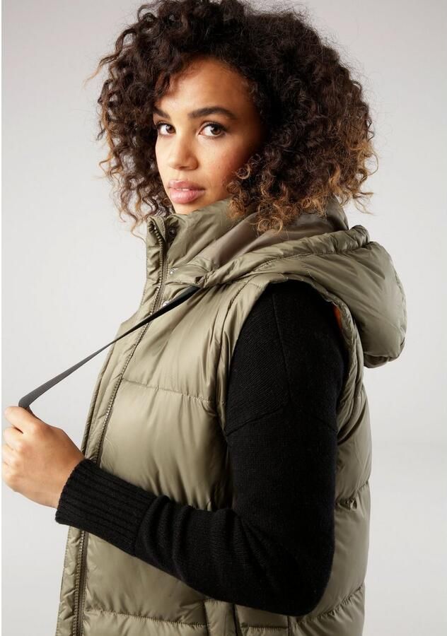 Tamaris Gewatteerde jas met afneembare mouwen en capuchon ook draagbaar als vest - Foto 3