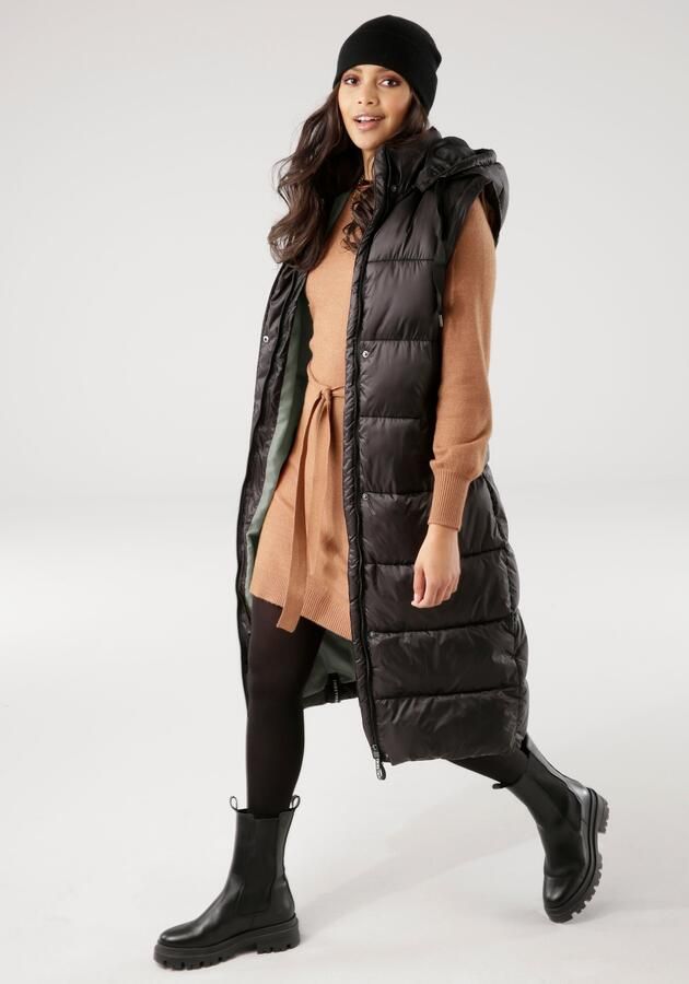 Tamaris Gewatteerde jas met afneembare mouwen en capuchon ook draagbaar als vest - Foto 15