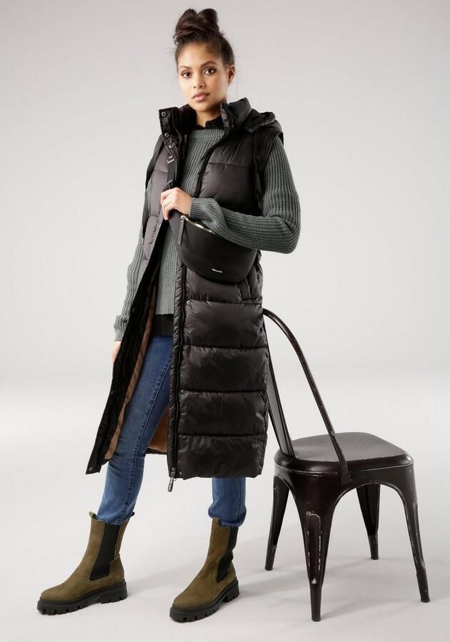 Tamaris Gewatteerde jas met afneembare mouwen en capuchon ook draagbaar als vest - Foto 5