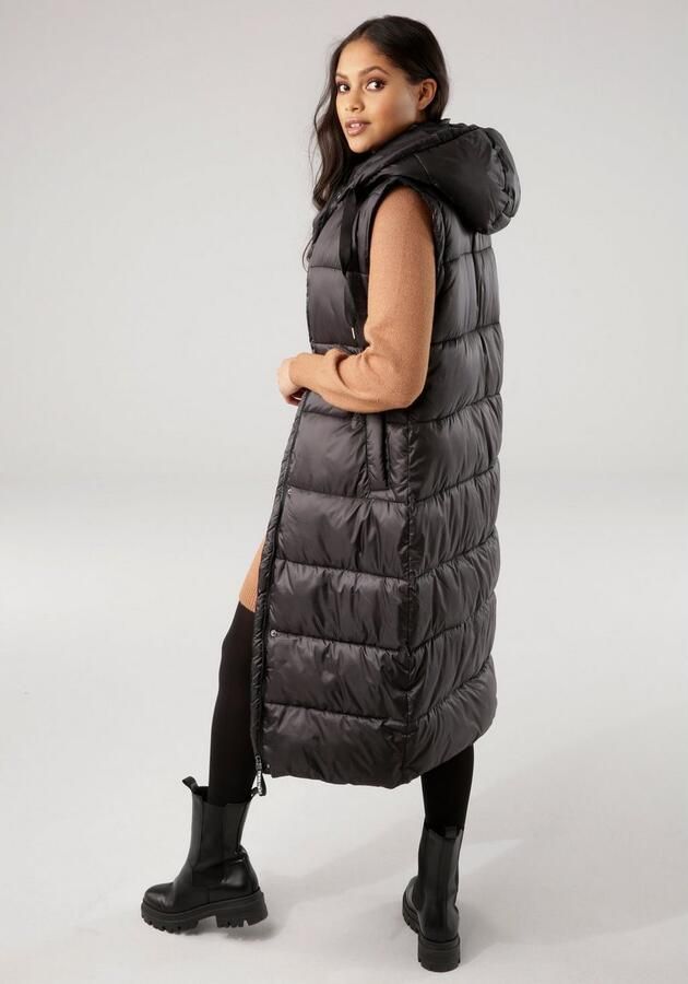 Tamaris Gewatteerde jas met afneembare mouwen en capuchon ook draagbaar als vest - Foto 6