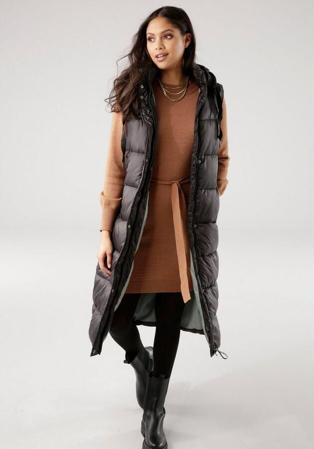 Tamaris Gewatteerde jas met afneembare mouwen en capuchon ook draagbaar als vest - Foto 8