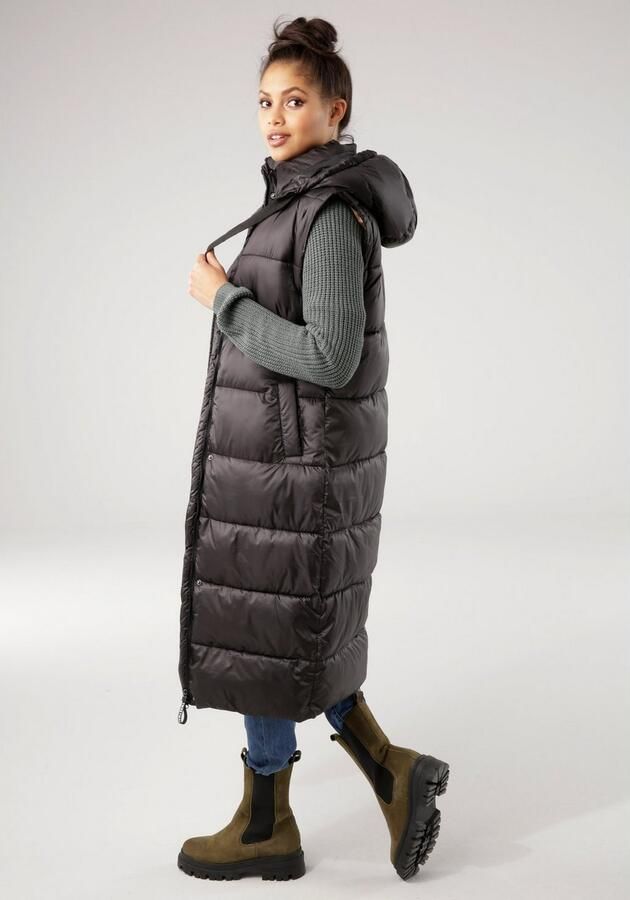Tamaris Gewatteerde jas met afneembare mouwen en capuchon ook draagbaar als vest - Foto 9