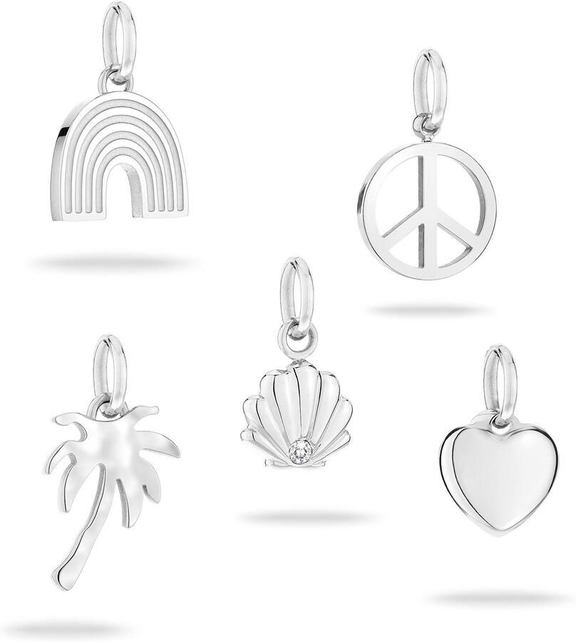 Tamaris Hanger set Multipack All About Beads Regenboog Peace-teken Palm Schelp Hart (set 5-delig) - Foto 2