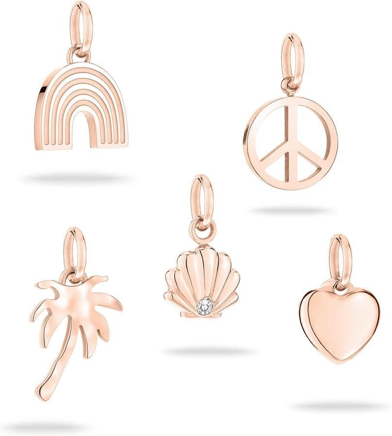 Tamaris Hanger set Multipack All About Beads Regenboog Peace-teken Palm Schelp Hart (set 5-delig) - Foto 2