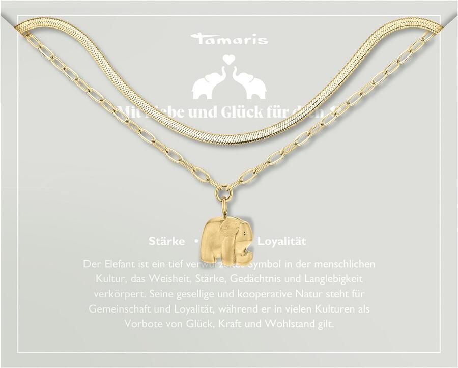 Tamaris Kettingenset Sieraad Geschenk Roestvrijstalen Ketting Little Elephant (set 3-delig) - Foto 4