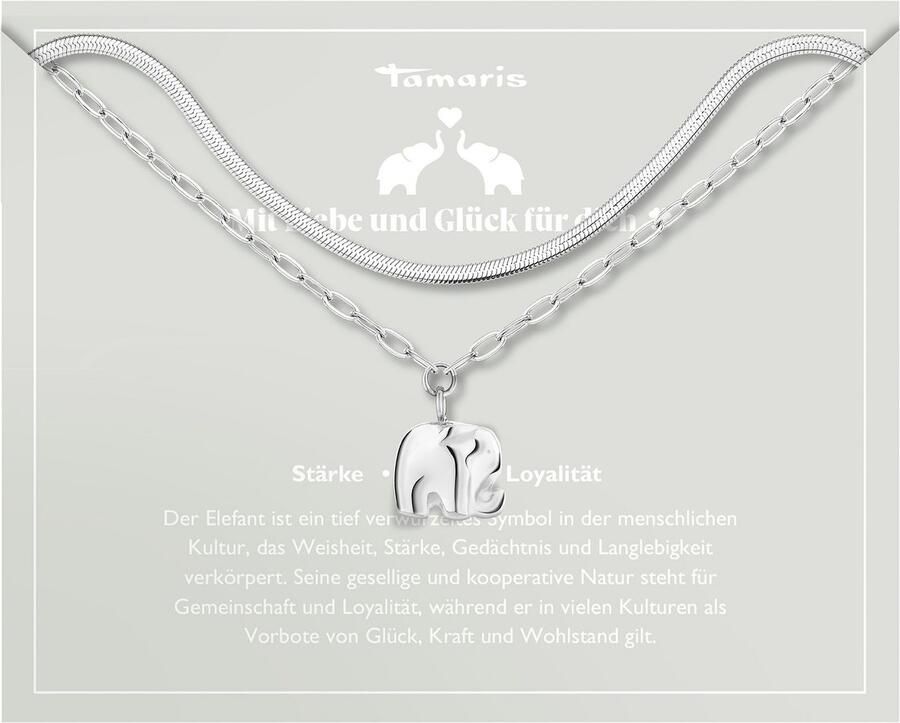 Tamaris Kettingenset Sieraad Geschenk Roestvrijstalen Ketting Little Elephant (set 3-delig) - Foto 4
