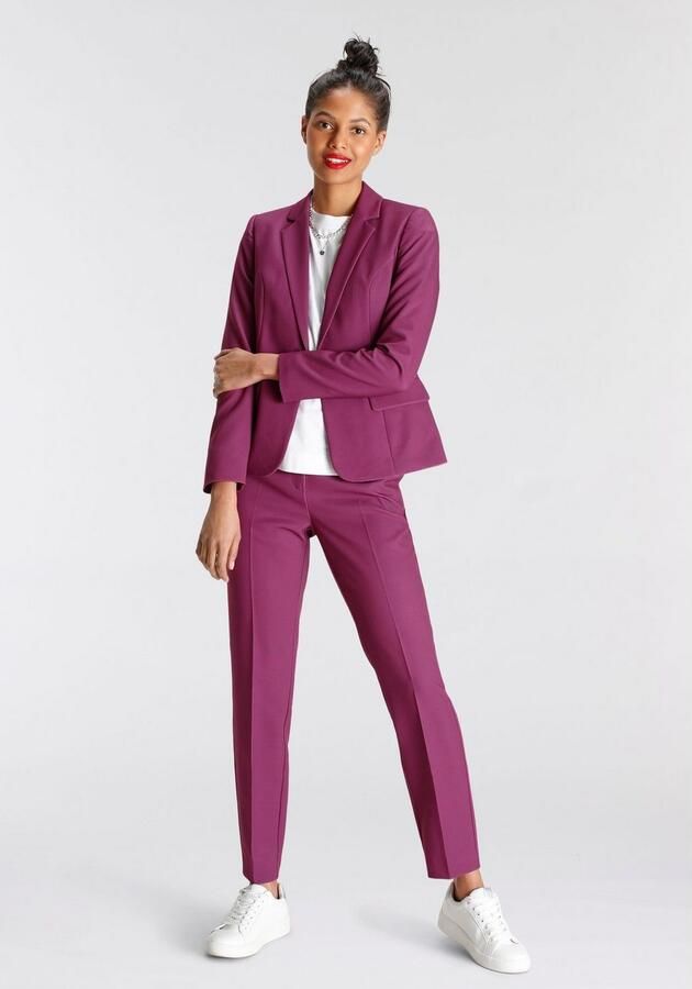 Tamaris Korte blazer in trendkleuren met passende pantalon - Foto 5
