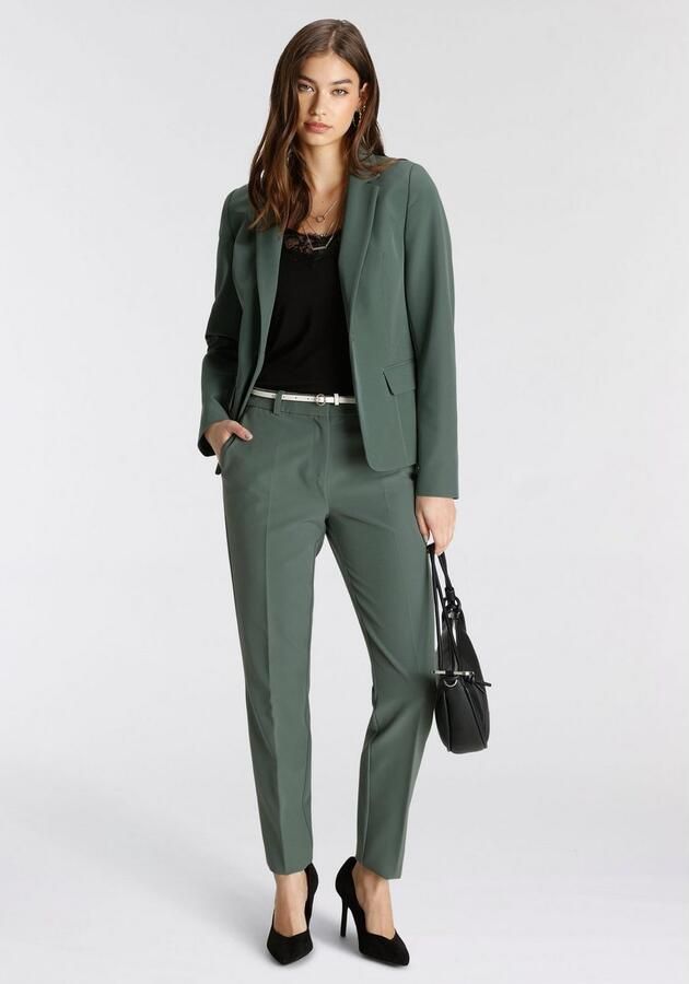 Tamaris Korte blazer in trendkleuren met passende pantalon - Foto 5