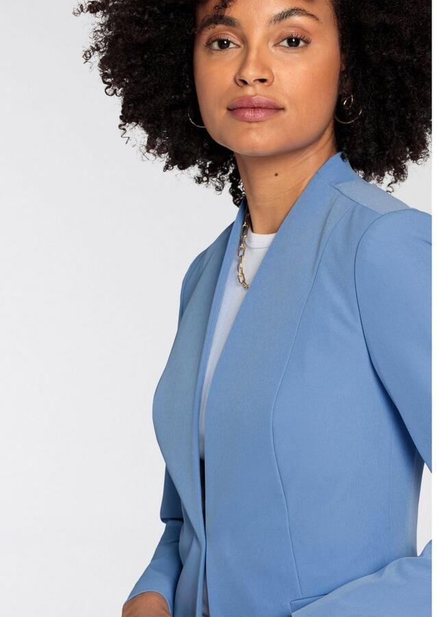Tamaris Lange blazer zonder revers met haakjessluiting - Foto 2