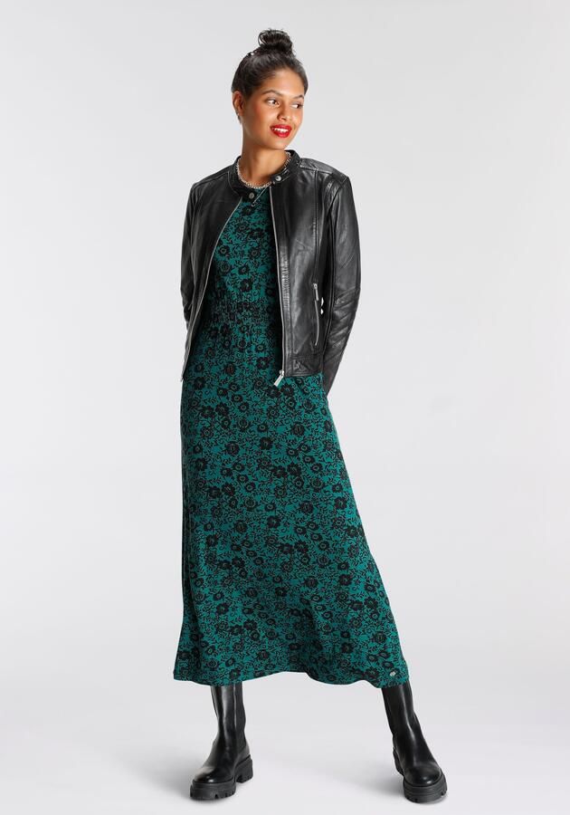 Tamaris Maxi-jurk figuurvolgend van jersey lange mouwen met ronde hals - Foto 6