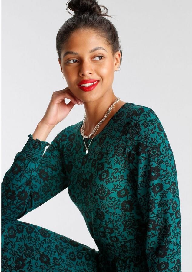 Tamaris Maxi-jurk figuurvolgend van jersey lange mouwen met ronde hals - Foto 2