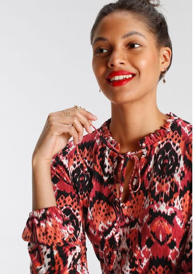 Tamaris Mini-jurk feestelijke gelegenheden van jersey stof lange mouwen - Foto 3