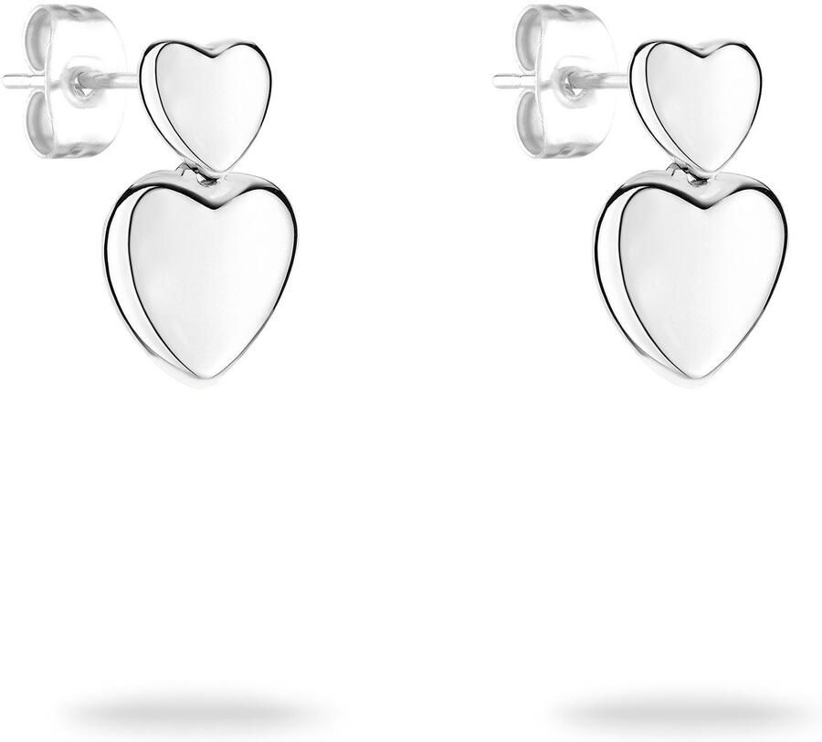 Tamaris Paar oorstekers Sieraad Geschenk Roestvrijstalen Oorbellen Bold Hearts Hart - Foto 2