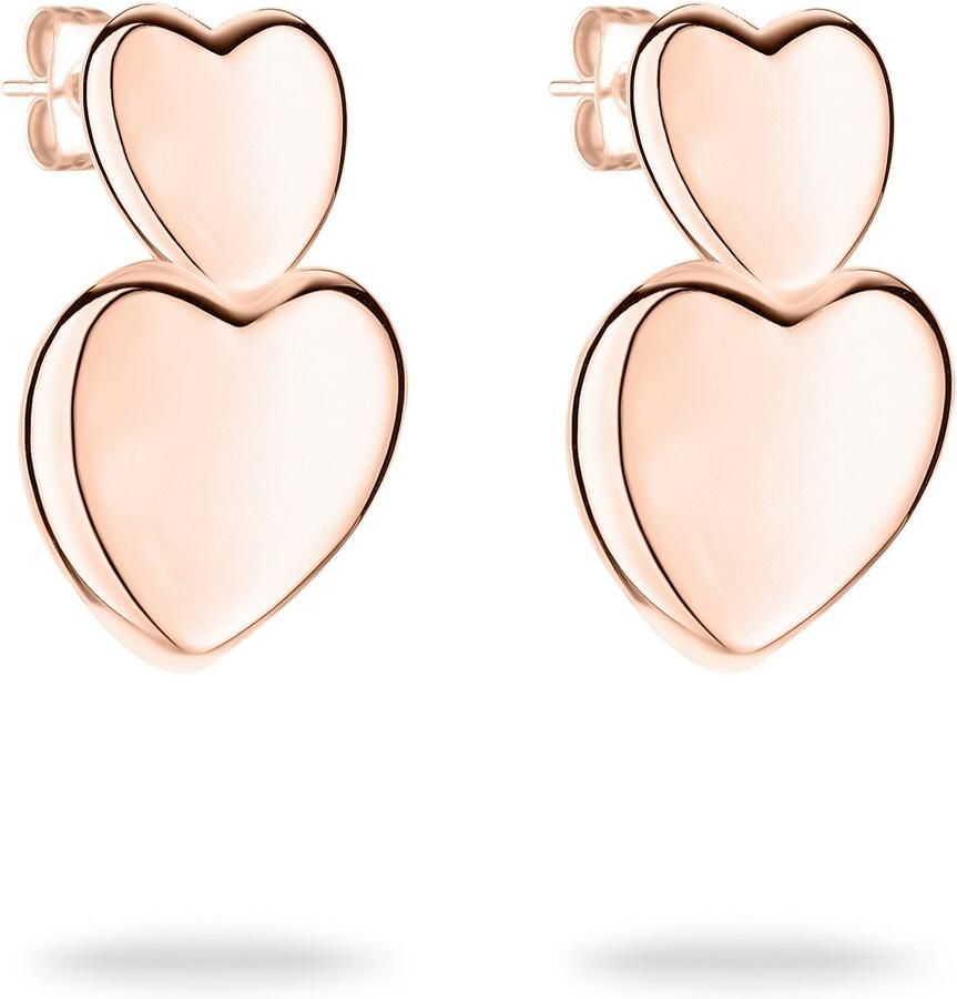 Tamaris Paar oorstekers Sieraad Geschenk Roestvrijstalen Oorbellen Bold Hearts Hart - Foto 3