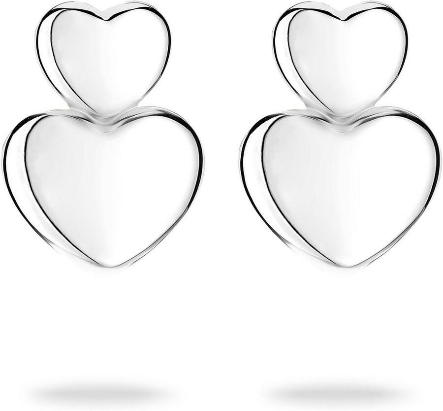 Tamaris Paar oorstekers Sieraad Geschenk Roestvrijstalen Oorbellen Bold Hearts Hart - Foto 2