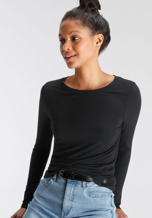 Tamaris Shirt met lange mouwen shirt met lange mouwen met ronde hals - Foto 9