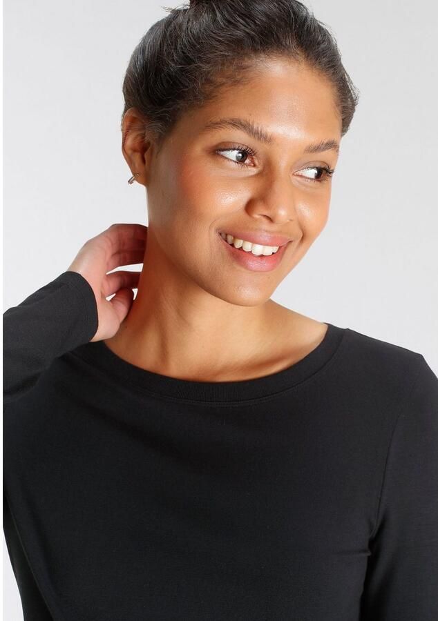 Tamaris Shirt met lange mouwen shirt met lange mouwen met ronde hals - Foto 4