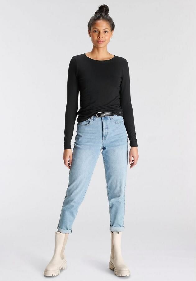 Tamaris Shirt met lange mouwen shirt met lange mouwen met ronde hals - Foto 6